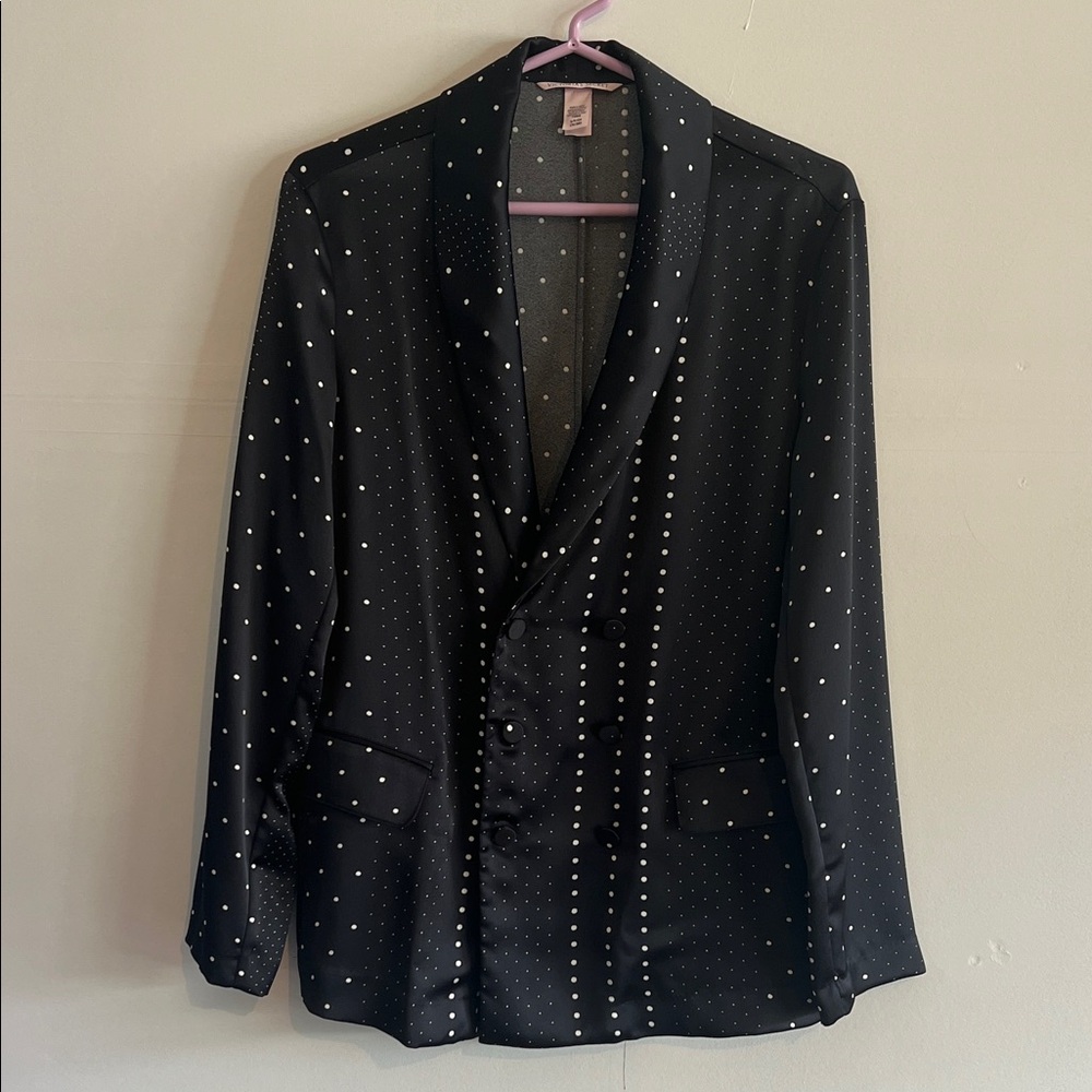 Victoria's Secret Black and White Polka Dot Blazer